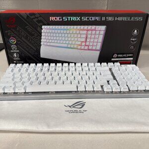 ASUS - White ROG Strix Scope II 96 Full Size Wireless Mechanical Keyboard